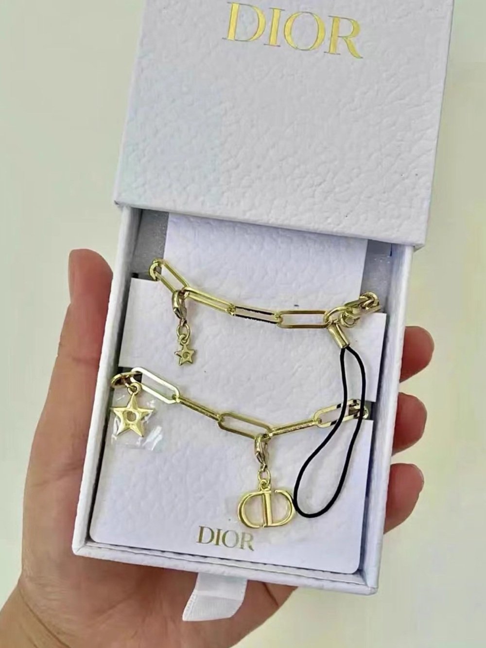 Dior beauty Gold Star phone Chain